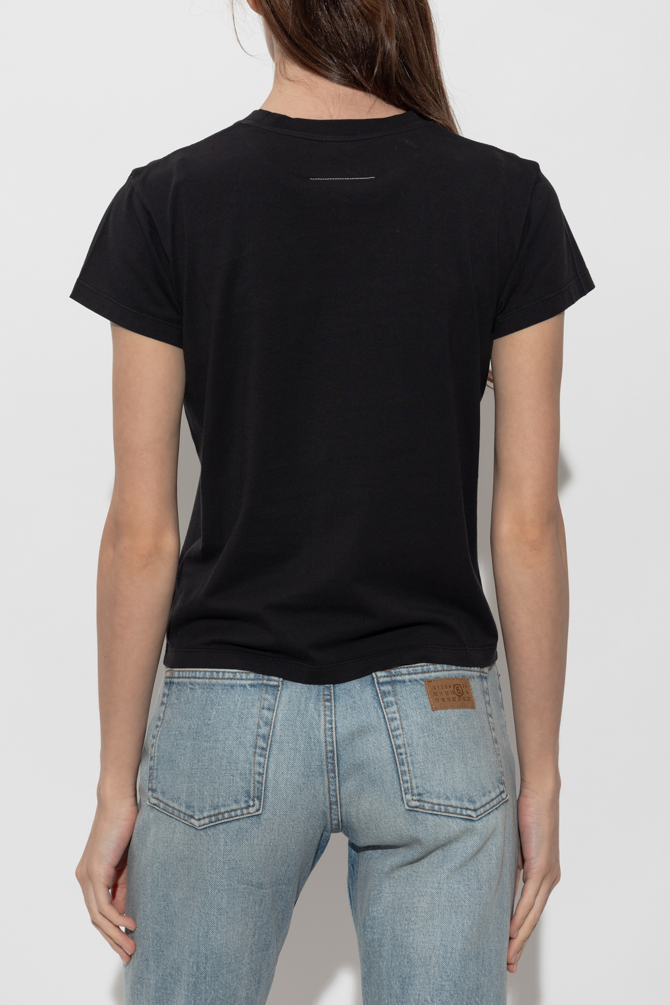 MM6 Maison Margiela T-shirt with logo patch | Women's | Vitkac